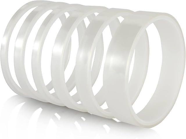 YTBUBOR Heat Resistant Tape, 6 Rolls 10m Clear Heat Tape for Sublimation, High Temperature Tape 0.4/0.6/0.8/1/1.2/2cm, Heat Transfer Tape Thermal Tape for Soldering Electronics Printing Circuit Board