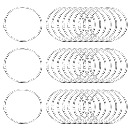 Anneaux de reliure métalliques pour livre papier feuilles mobiles et porte-clés 60pcs