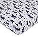 Little Love by NoJo Soar High Little One Navy, Light Blue, Orange, and White Airplanes, Clouds, and Stars 3 Piece Nursery Crib Bedding Set - Comforter, Fitted Crib Sheet and Crib Skirt