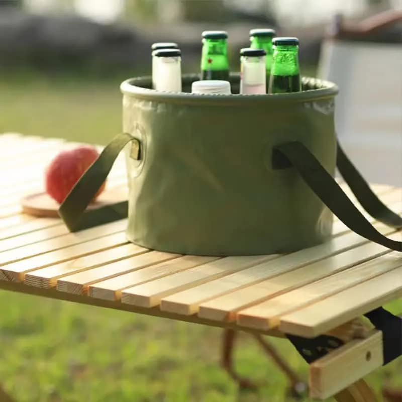 Miniatura 6 de Cubo plegable de 5 galones (20L) cubo plegable portátil multifuncional contenedor de agua para camping, pesca, senderismo, viajes, mochilero,