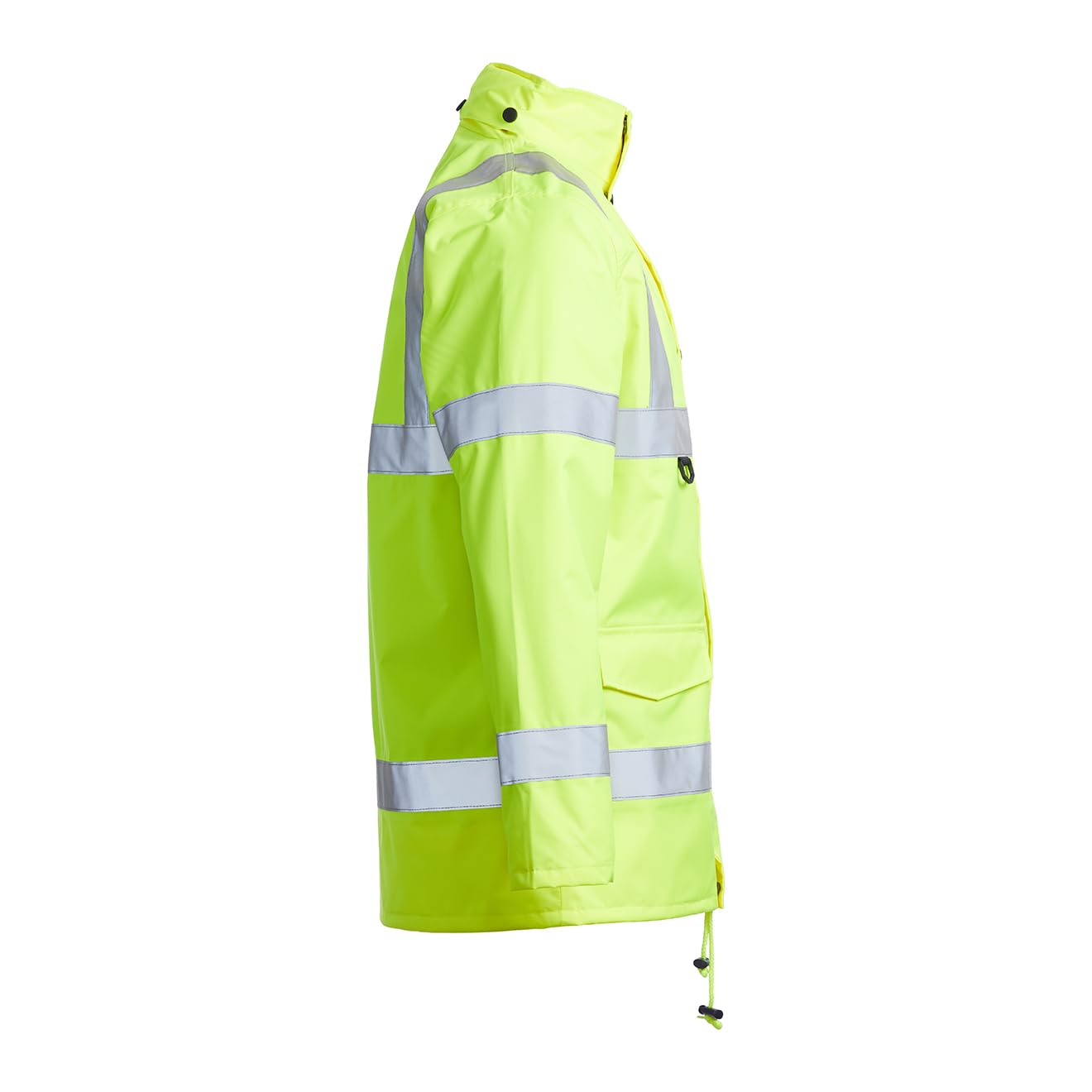 Blackrock Cappotto impermeabile ad alta visibilità, giallo, foderato in rete traspirante, ad alta visibilità, giacca da lavoro unisex, ad alta visibilità, nastro riflettente, cappotto da lavoro,