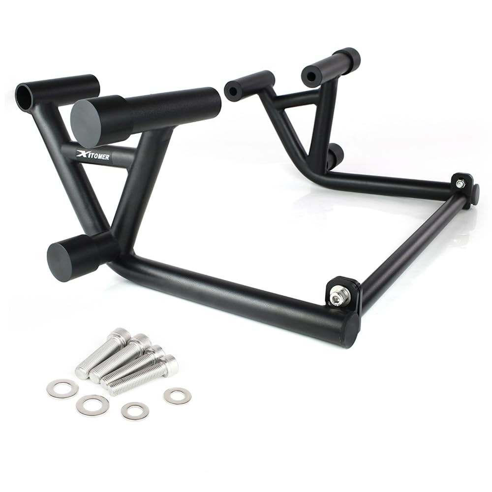Xitomer Paramotore per stunt Crash Cage compatibile con FZ-07 MT-07 2014-2024 FZ07 MT07, XSR700 2015-2024 Steel Drift Street Crash Bar Engine Guard Race Rail