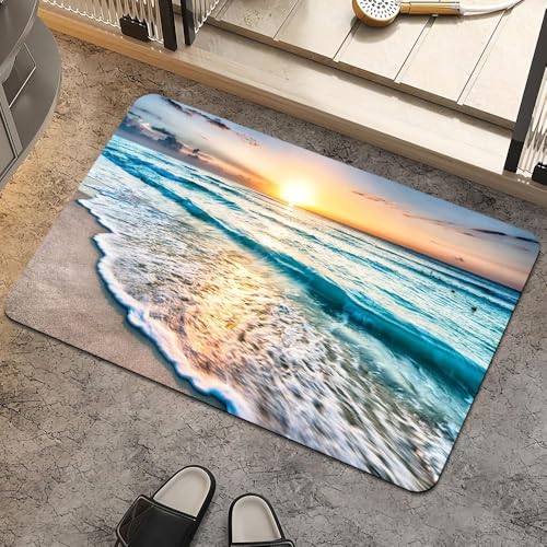 Image of Wazdorf 3D Bathroom Mat - Non Slip Water Absorbent Bathroom Mat Bathroom Easy Care Shower Rugs, Perfect for Home Office & Kitchen, Bathroom