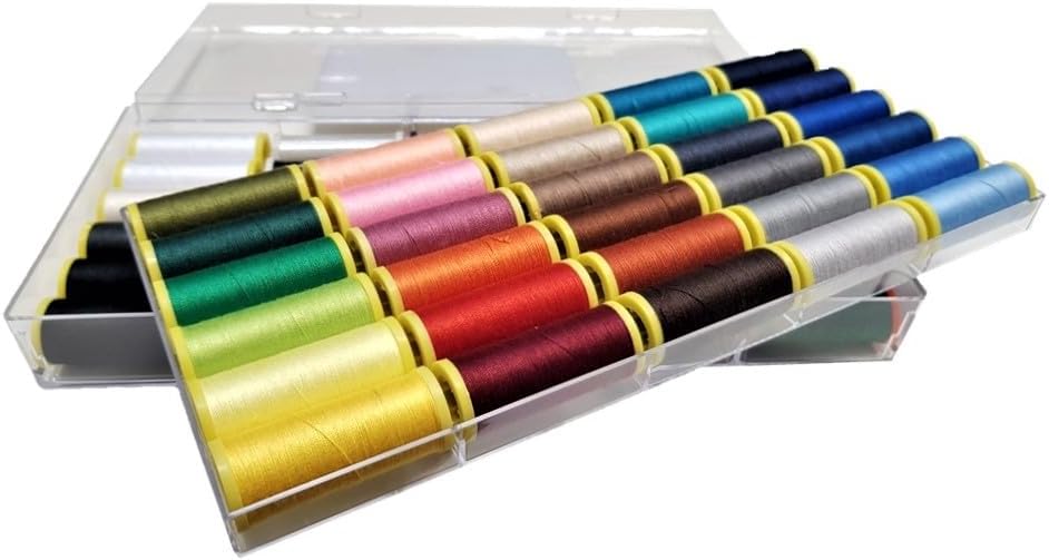 Sewing thread box, 60 pieces.