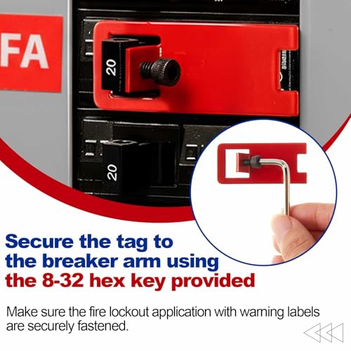 image for Zonon 5 Sets Fire Alarm Locks Circuit Breaker Lockout Kit with Label S