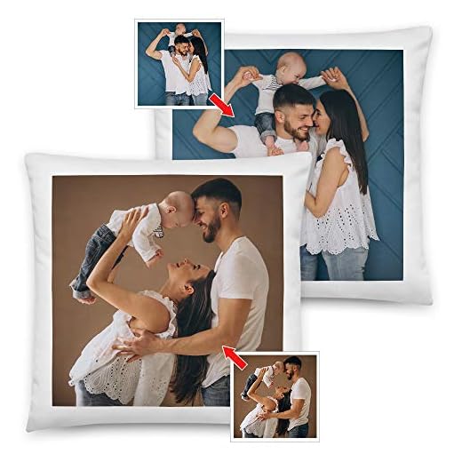 Kembilove Cojín Personalizado con Foto - Regalo Personalizado con Foto o Texto - Cojines Originales Personalizados con Impresión por Las 2 Caras - Regalo Original para Cumpleaños, Aniversarios