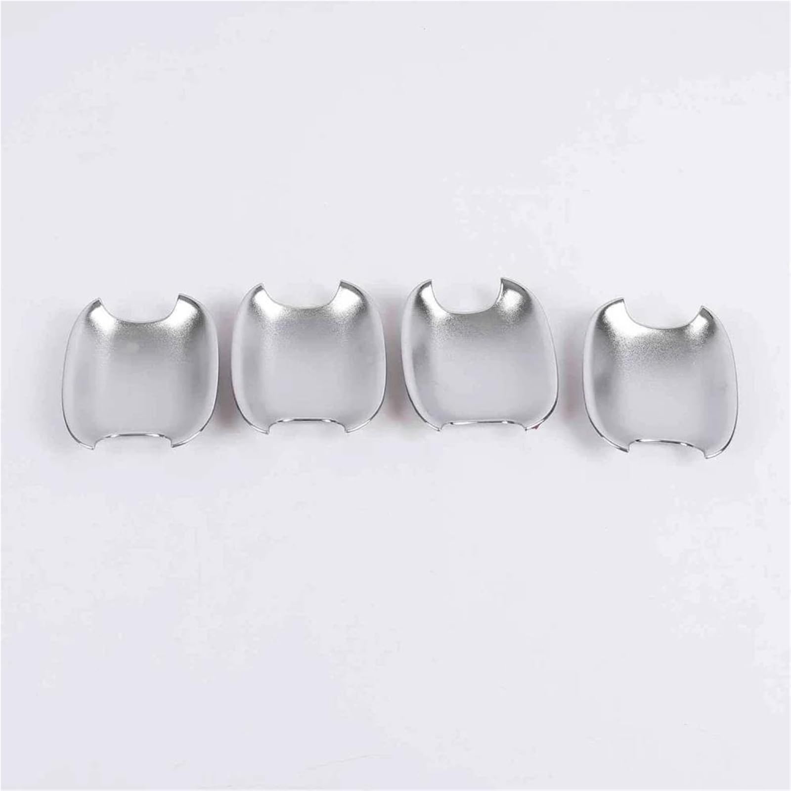 NMJLQW Exterior Decoration for A3 S3 2014-2020 Carbon Fiber Chrome Car Door Handle Cover Trim Sticker Styling Auto Accessories(Silver Bowl)