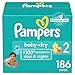Pampers Baby Dry Diapers - Size 2, 186 Count, Absorbent Disposable Diapers