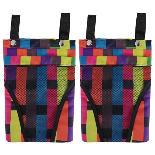 IMIKEYA 2個 電動自転車用多機能前カゴ掛けバッグ 耐久性に 洗濯可能素材 スナップ留めで開閉簡単 自転車 スクーター対応収納ポーチ