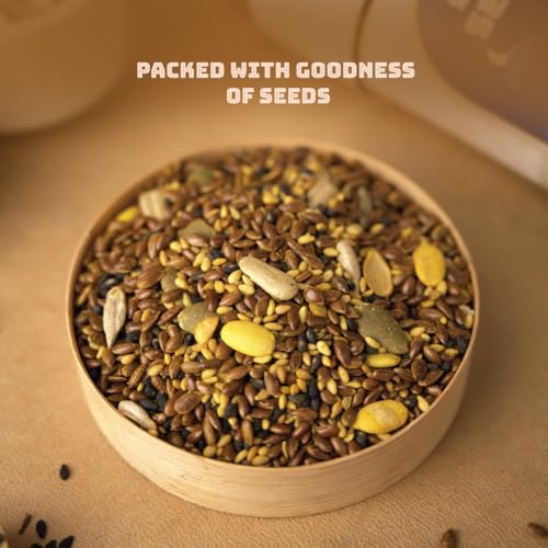Image of JoySpoon Mukhwas Combo | Seven Seeds, Rose Bliss & Almond Delight | Supari Free Mouth Freshener | Traditional Indian After-Meal Digestive Snack | No Artificial Colors or Preservatives | Pack of 3x100g