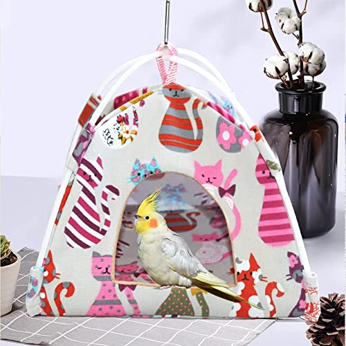 FEimaX Casa de ninho de pássaro pendurado rede gaiola de tentilho, barraca de cabana para pequenos p
