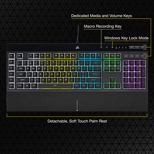 Corsair K55 RGB PRO: Trådbundet Speltangentbord med Elgato-integration