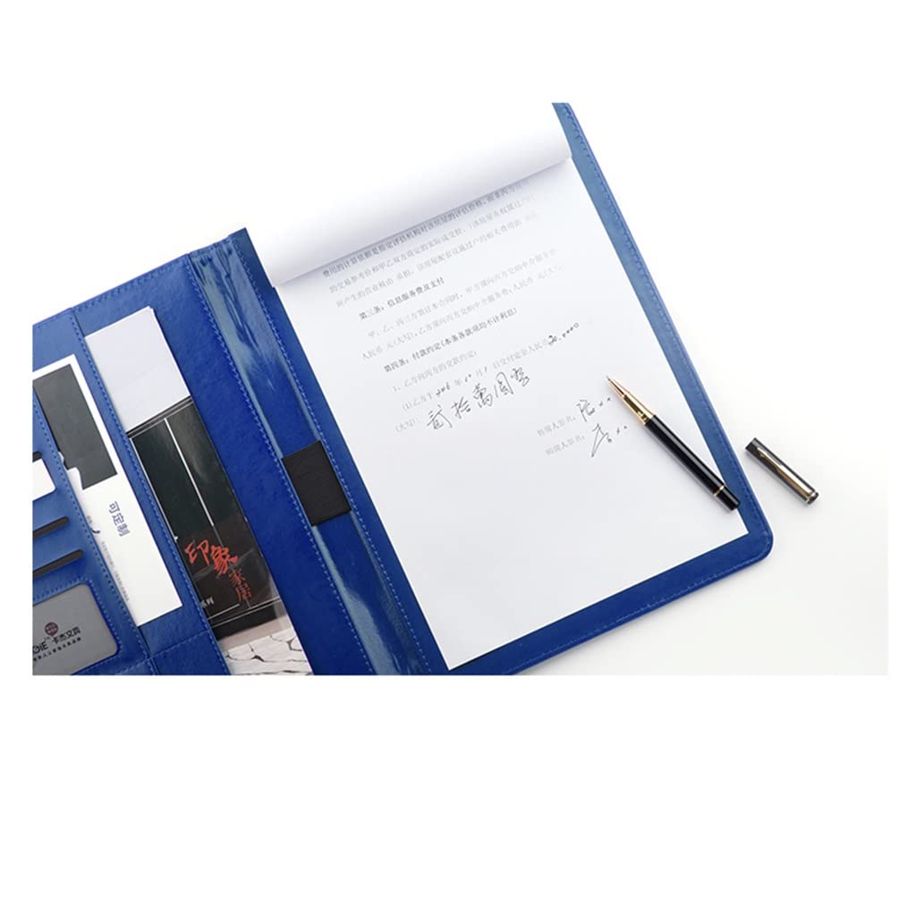 Padfolio, organizer for portfolio, con calcolatrice Padfolio in similpelle con blocco appunti formato A4 for colloqui di lavoro e raccoglitore ad anelli for curriculum (rosso)