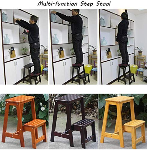 Taburete de escalera plegable DASHADAO de madera para cocina 3
