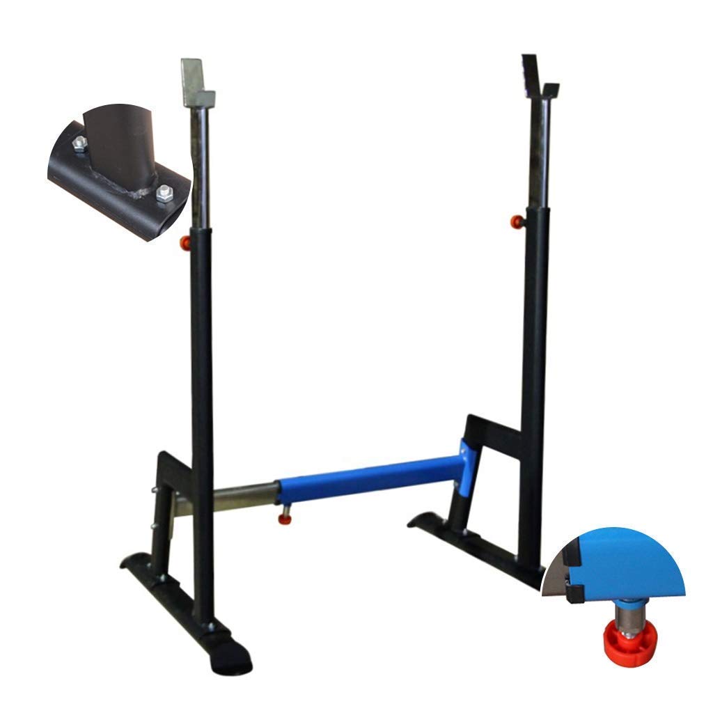 AYCDL Adjustable Benches Squat Barbell Rack Multifunction Rack Home Squat Stand Fitness Equipment Adjustable Barbell Benches,115 * 93 * 184cm|Black