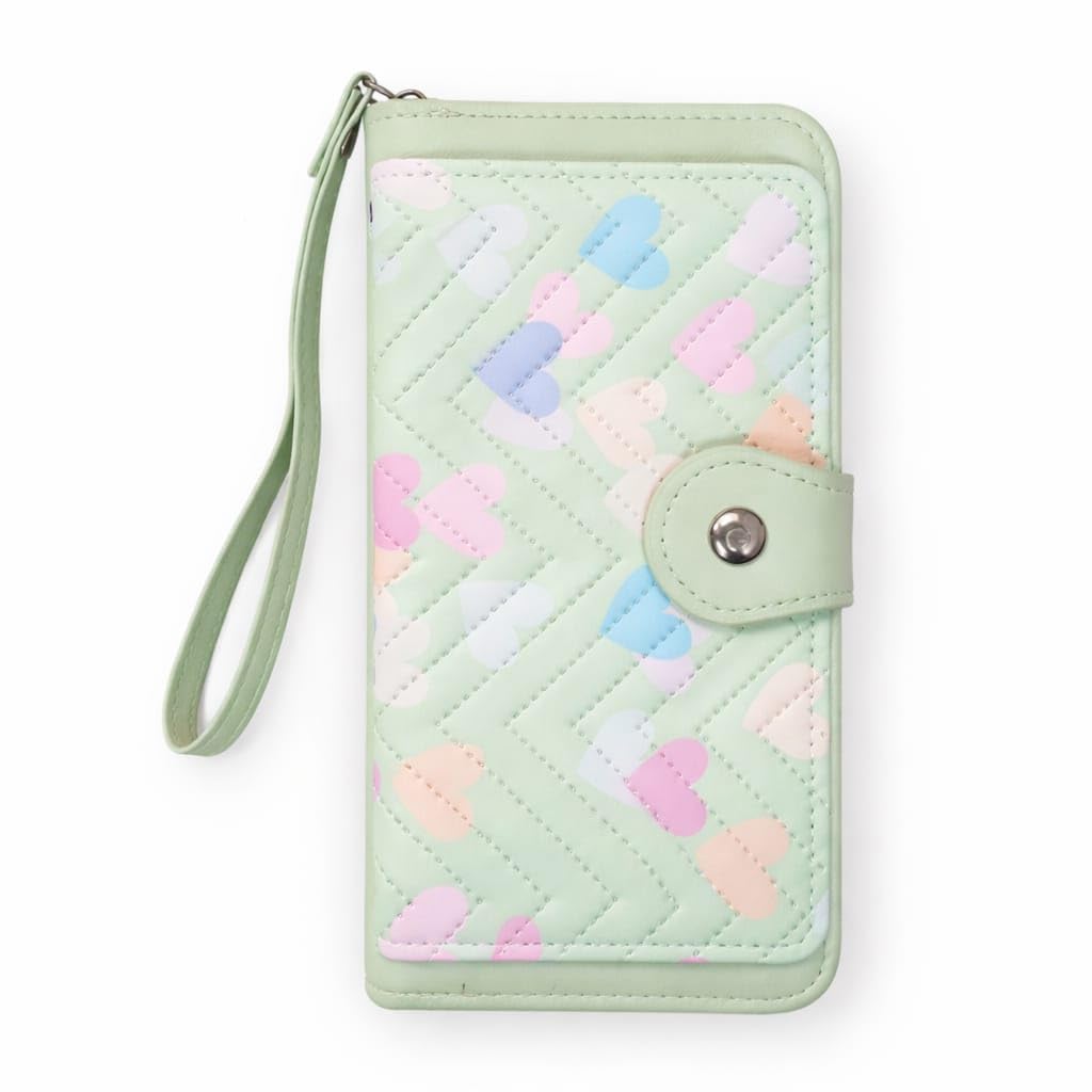 REDSALTHeart Quilted Women Wallet | Multi-Card Holder Zipper Wallet with Coin Pocket | Stylish PU Leather Clutch for Girls & Ladies (Green)-image-21