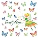 Glow in The Dark Butterflies Fairy Stars Wall Stickers Large Removable Luminous Butterfly Decals Decorations for Bedroom Living Room Colorful Sweet Dreams Mural for Kids Baby Nursery Girls