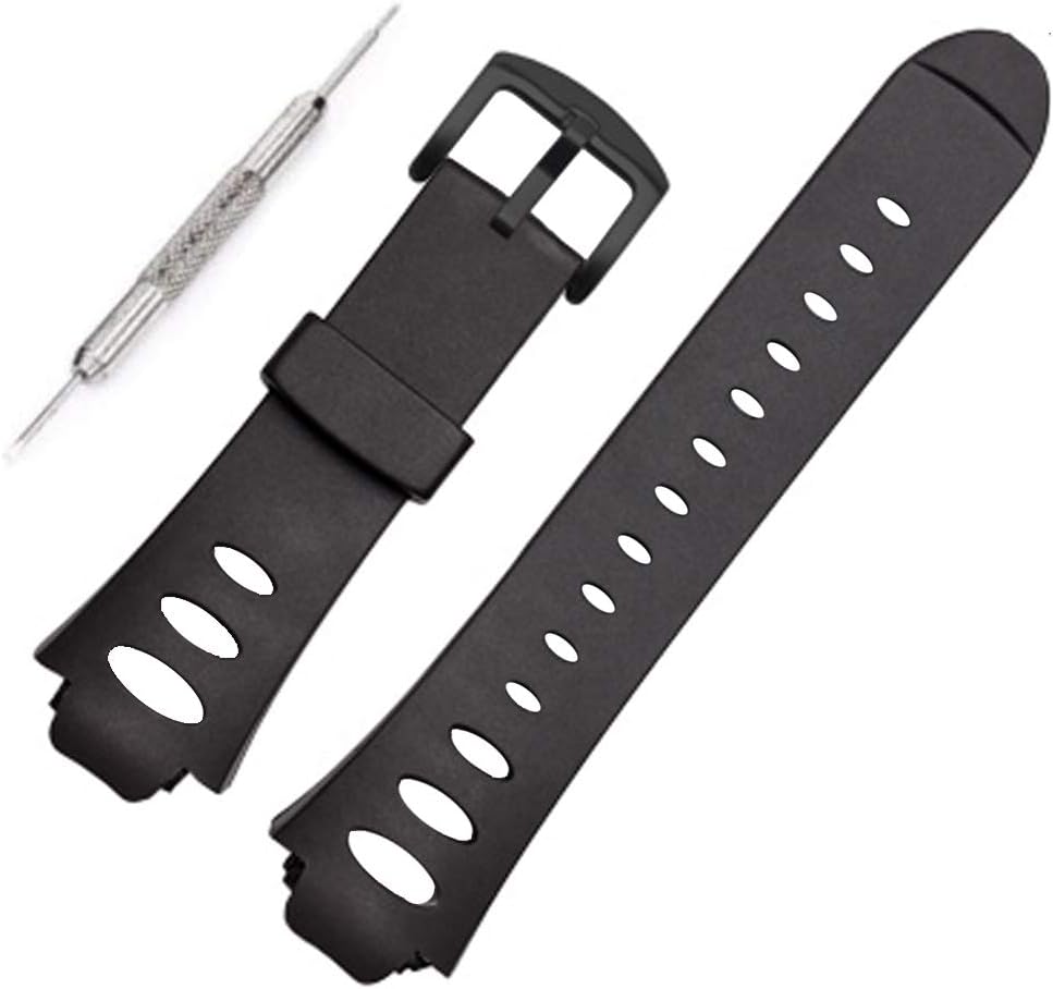 Rubber Replacement Watch Band Strap For SUUNTO OBSERVER SR X6HRM,Rubber Strap With Metal Connectors