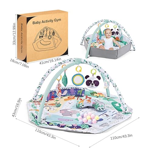 Tapis de jeu pour bébé d'activité sensoriel léger et robuste pour le sol - 4