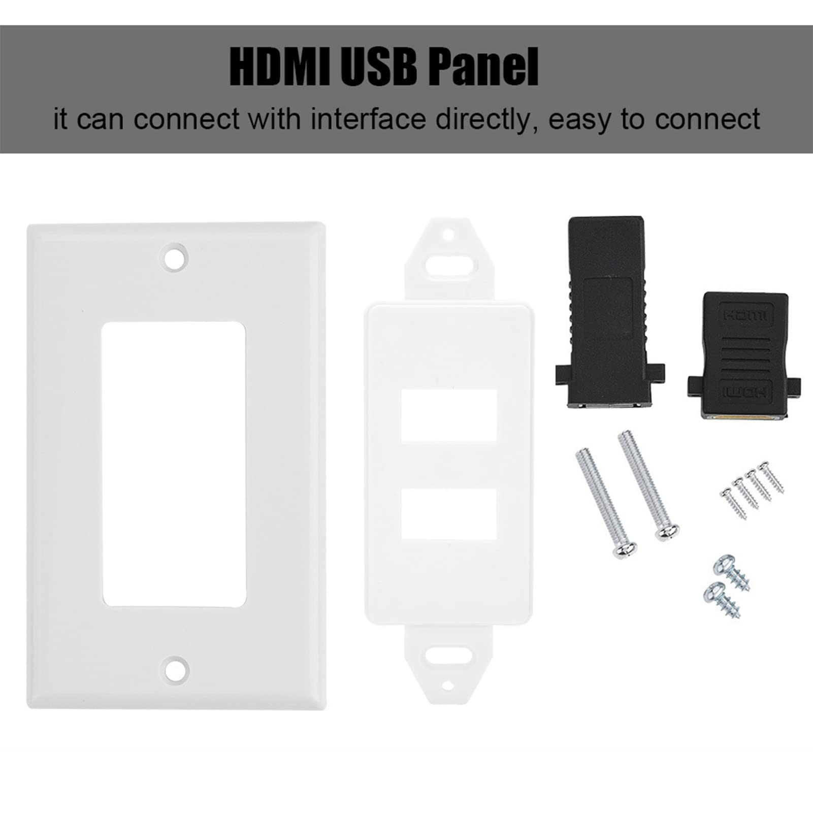 Presa per Pannello a Parete HDMI USB 3.0 Video Multimediale Integrata Due in per Proiettore Home Theater