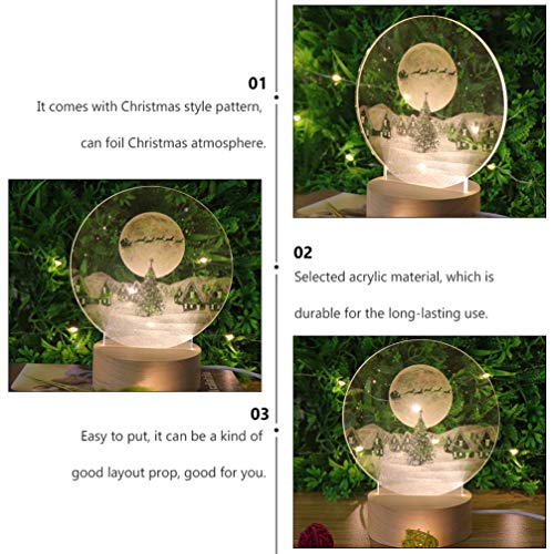 KESYOO Lua de Natal Luz Noturna Usb RecarregÃ¡vel Criativa Luz de Lua DecoraÃ§Ã£o de Quarto para Cri