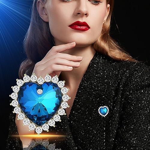 Image of Austrian Crystal Brooch Sparkling Rhinestone Brooch 18k Gold-Plated Birthstone Lapel Pin Jewelry Birthday Gifts for Women