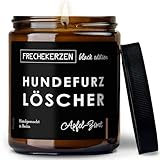 Lustige Duftkerze mit Spruch für Hunde Besitzer & Liebhaber | Handgemacht aus Sojawachs | In Geschenkbox | Valentinstag Geburtstagsgeschenk, Gast Geschenk Hundehalter Dog Lovers |Apfel-Zimt