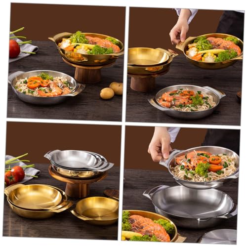 Wok de acero inoxidable con mango para cocina miniatura 5