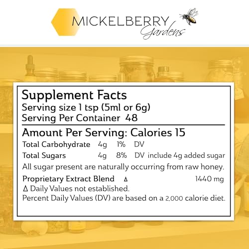 Mickelberry Gardens Relaxation Honey Tonic 8oz Natural Tension Relief miniatura 3