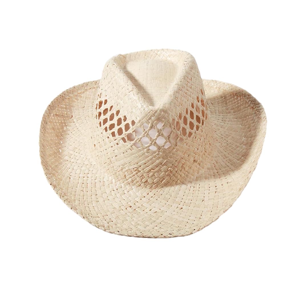 EYRMQWJPC Wide Brim Sun Hat, Women Men Summer Beach Straw Fedora Big Brim Sun Hat Multicolor(S1785)