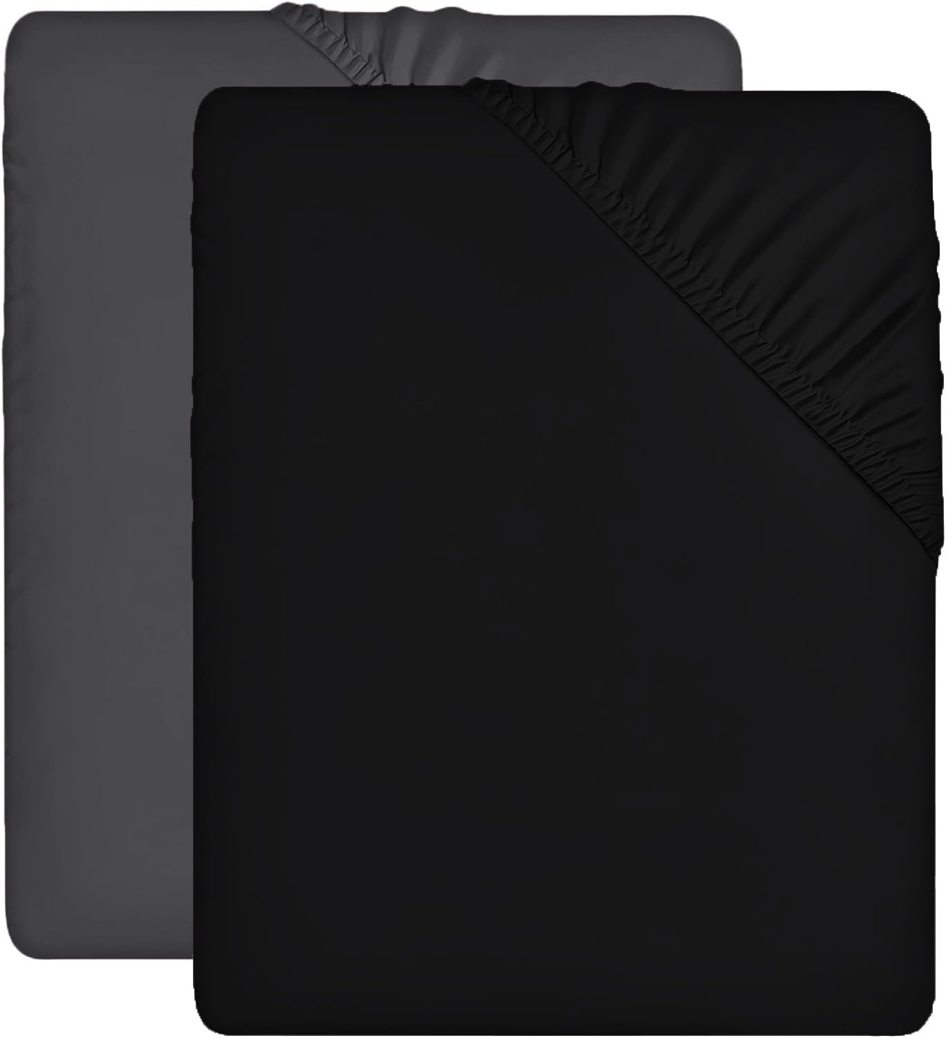Fitted Sheet, Luxury Comfort of a Set of Two Microfibre Fitted Sheets, Ultra Soft