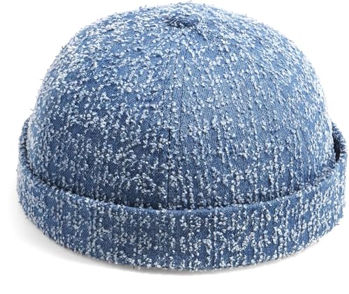 Image of Glamorstar Brimless Dome Hats for Women Men Sailor Beanie Cap Vintage Docker Hat