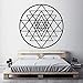 Adesivo da parete Adesivo da parete rimovibile in PVC Sri Yantra Spirito di meditazione Decorazione camera da letto Geometria sacra Artista Decorazione domestica 42X42cm