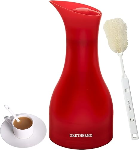 Miniatura 1 de Termo de café de 20 onzas la jarra de café OKE se mantiene caliente o fría con 24 horas el termo de vidrio premium conserva el máximo sabor de café