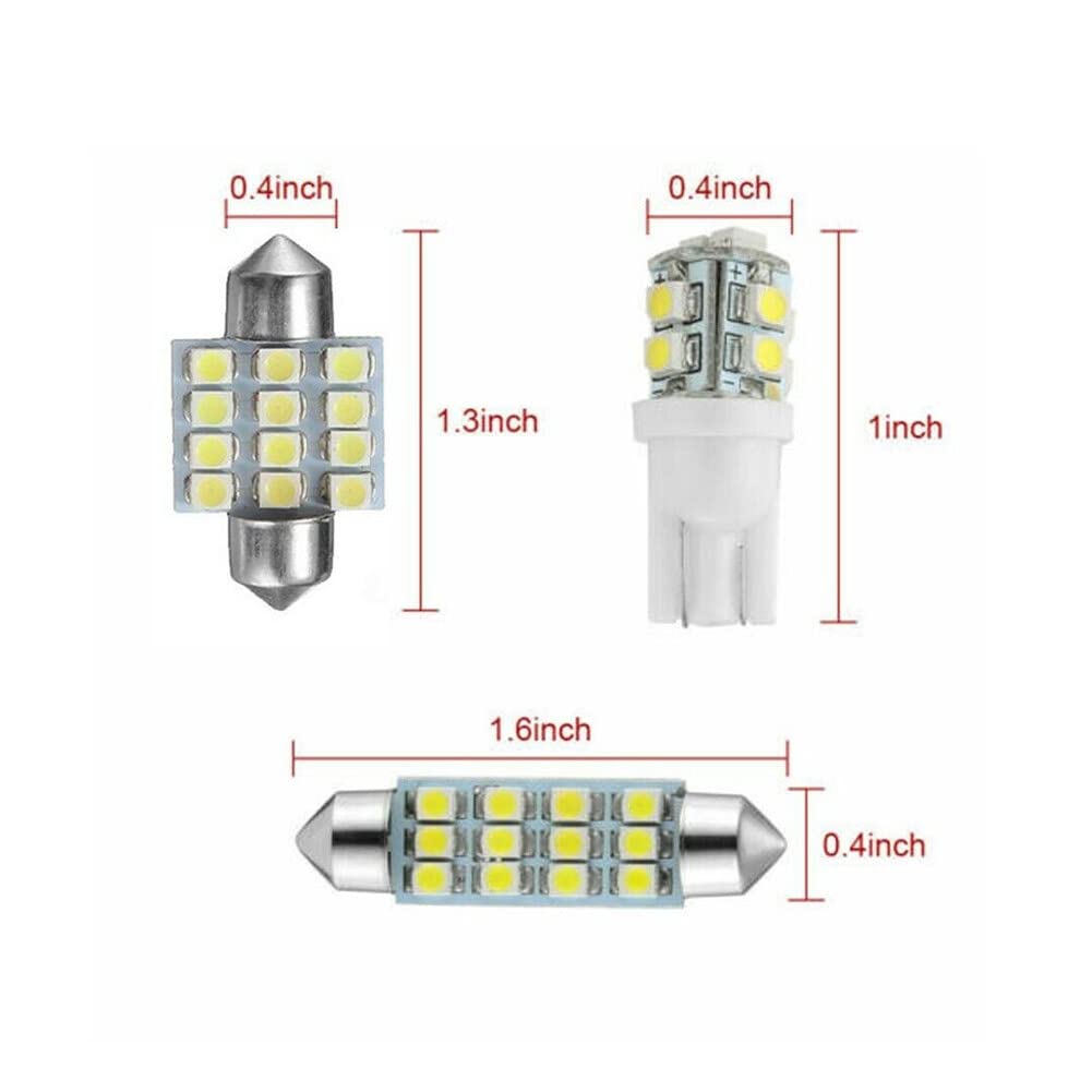 20 szt. T10/31 mm/42 mm Wewnętrzne żarówki LED do samochodu 6500 K LED wewnętrzne żarówki zapasowe do tablicy rejestracyjnej do wnętrza samochodu mapa drzwi oświetlenie tablicy rejestracyjnej