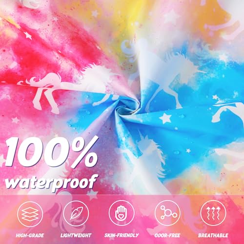 Image of WAWSAM Lightweight Rain Poncho Kids, Ponchos for Kids Waterproof Reusable Hooded, Kids Poncho Rain Jacket
