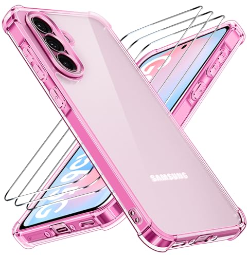ivoler Magnétique Coque 3 en 1 Compatible avec Samsung Galaxy A56 5G - Étui Antichoc avec Protection Militaire, 2 Pièces Verre Trempé, Housse Anti-Rayures - Rose...