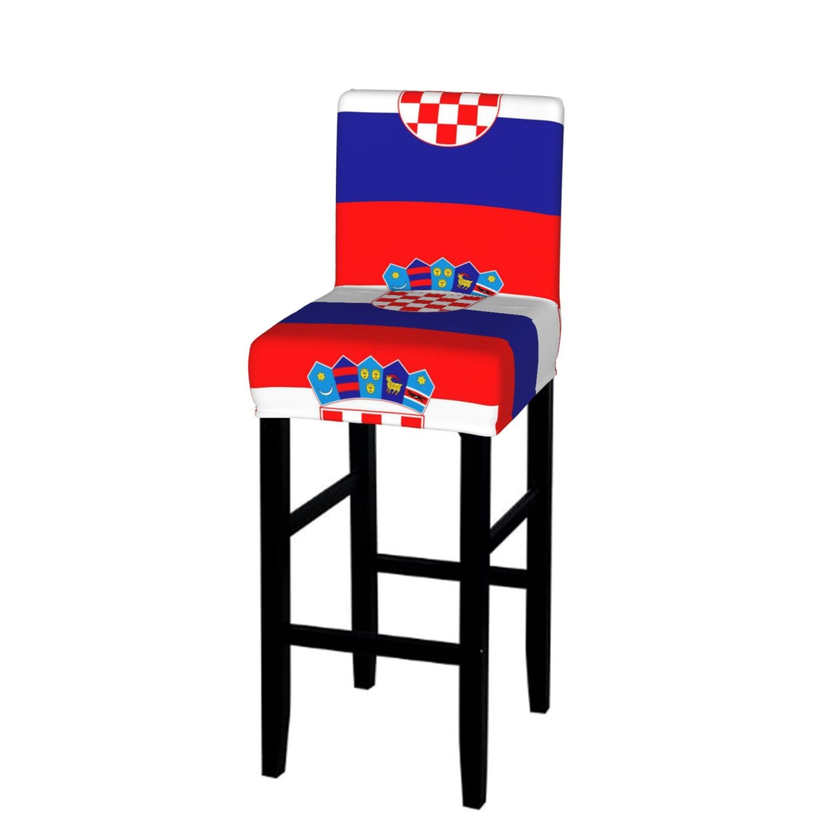 CNTDBU Flag of Croatia Bar Stool Cover-Stretchy Chair Slipcover for Kitchen