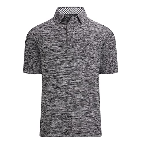 Image of Damipow Premium Golf Shirts for Men Dry Fit Performance Polo Short Sleeve Collared Shirt