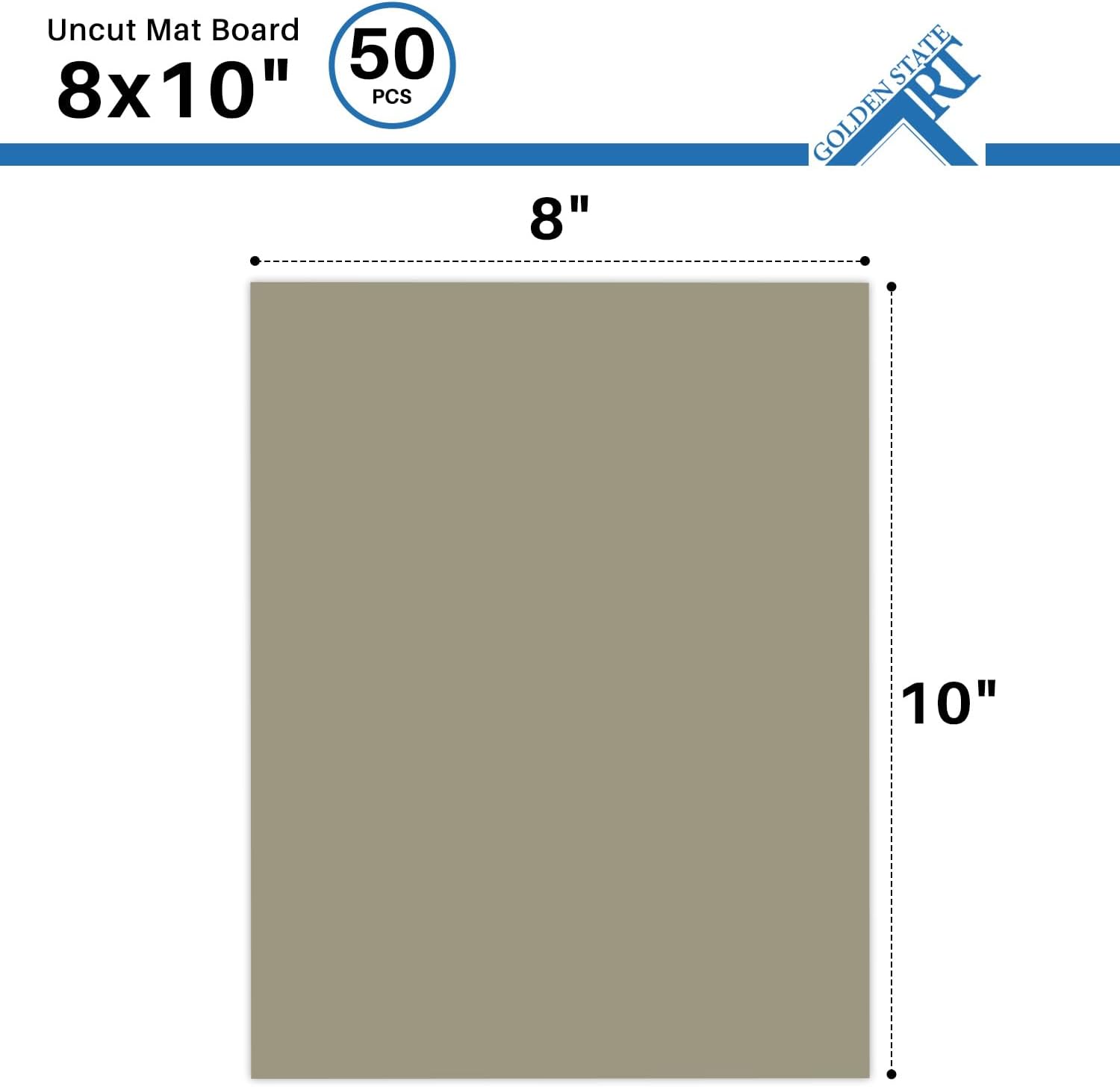 Golden State Art, Pack of 50, Uncut 8x10 Mat Boards, Assorted Colors, 4-ply Thickness Matboard Great for Frames, Artworks, Prints, Pictures - Image 2