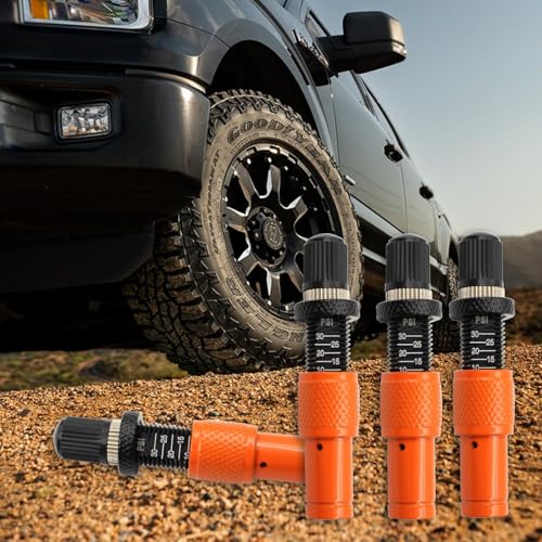 Image of Adjustable Auto-Stop Tire Deflator Valve Kit 10-30 PSI，Screw-on Tyre Air Down Tools Off Road Accessories 4x4 for Jeep Car Truck Motorcycle and ATV Tires