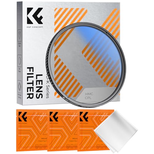 K&F Concept K-Serie Pro 67mm Slim Zirkularer Polfilter Polarisationsfilter CPL Filter Cirkular Polfilter Optisches Glas & Aluminium für Foto-Kameraobjektive