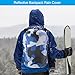 PATIKIL 45-55L Waterproof Rucksack Cover, Non-Slip Backpack Rain Cover for Travel, Hiking, Camping, Climbing, L, Blue Camo