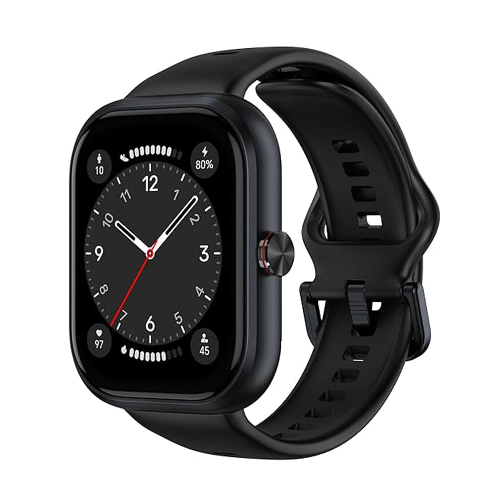 HONORCHOICE Smart Watch, 1.95 inch AMOLED, Spo2, Bluetooth Calling, GPS, 12 Days Standy,5ATM, Compatible with Android and iOS, Black