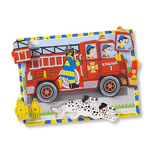 Melissa & Doug Deluxe Fire Truck Chunky Puzzle
