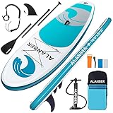 ALanber Inflatable Paddle Board 10'6'x32'x6' Ultra-Light (18.6lbs) Non-Slip SUP with Premium...