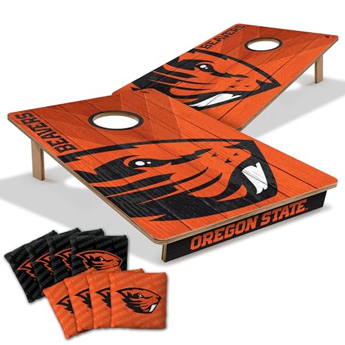 YouTheFan NCAA Oregon State Beavers 2 x 3 Wood Cornhole Game with Logo Bags