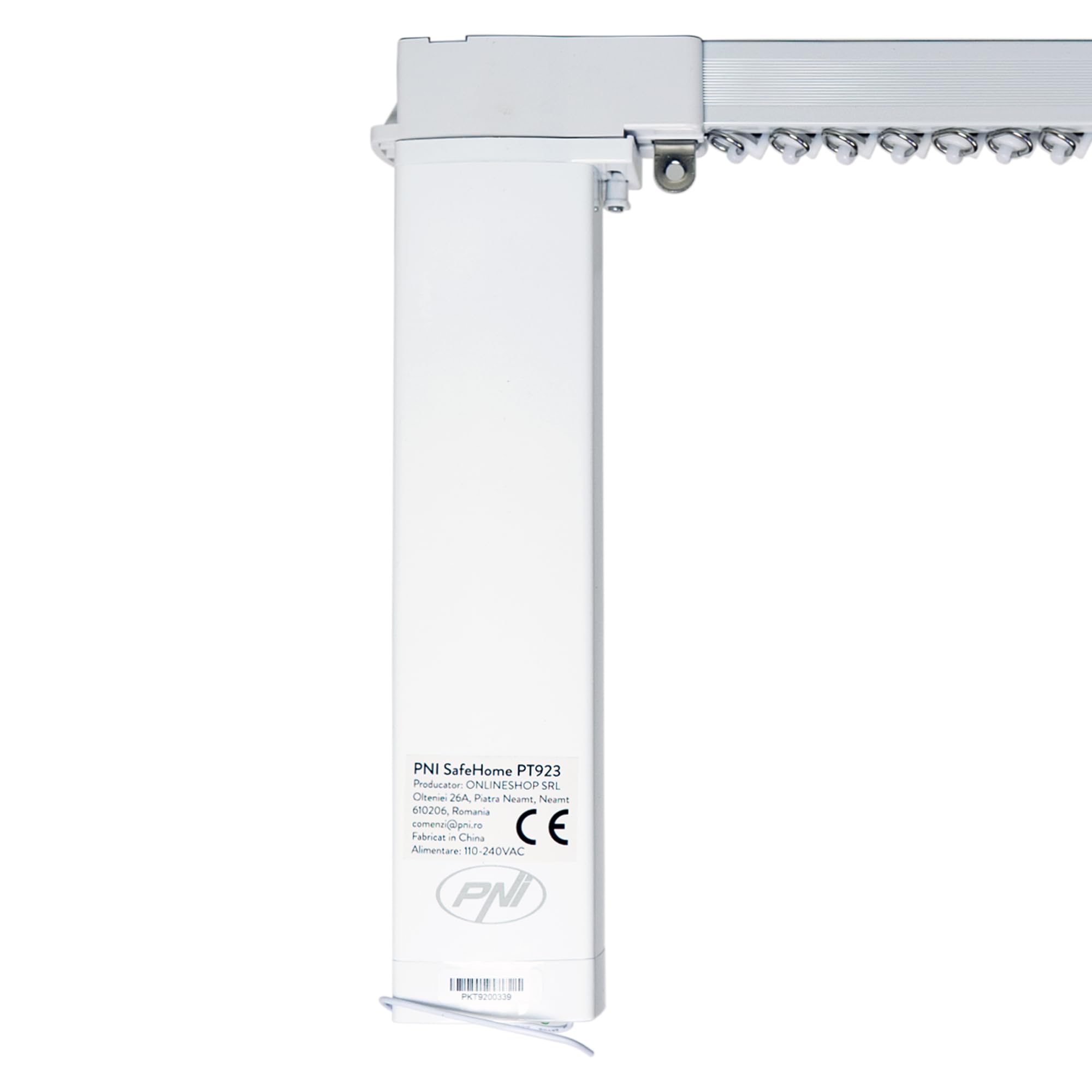 Motore per tende intelligenti, tende PNI SafeHome PT923, WiFi, con telecomando incluso, controllato con l'app Tuya Smart
