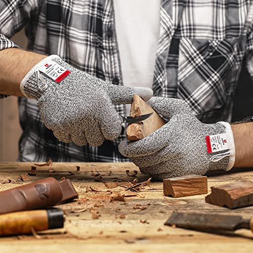 Nocry Cut Resistant Gloves Food Grade With 3 Touchscreen Capable Fingers; Protective Kitchen Gloves For Cutting; Use Cut Gloves As Fish Gloves, Butcher Gloves Or Wood Carving Gloves, Medium #TOP6