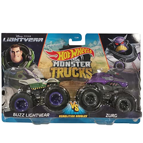 Hot Wheels Monster Trucks Buzz Lightyear Vs Zurg, Demolition Double